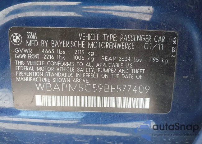 WBAPM5C59BE577409: 44325321