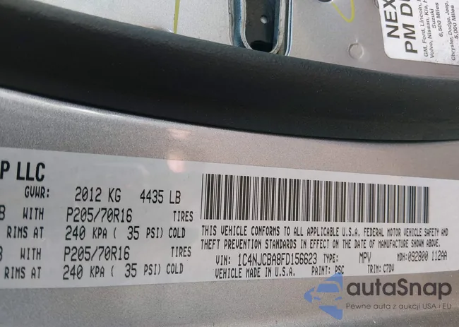 1C4NJCBA8FD156623: 44325406