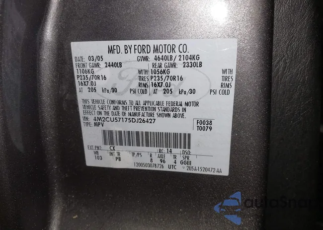 4M2CU57175DJ26427: 44325426