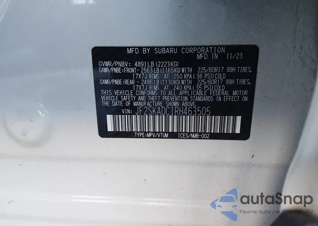 JF2SKADC1RH463505: 44325453