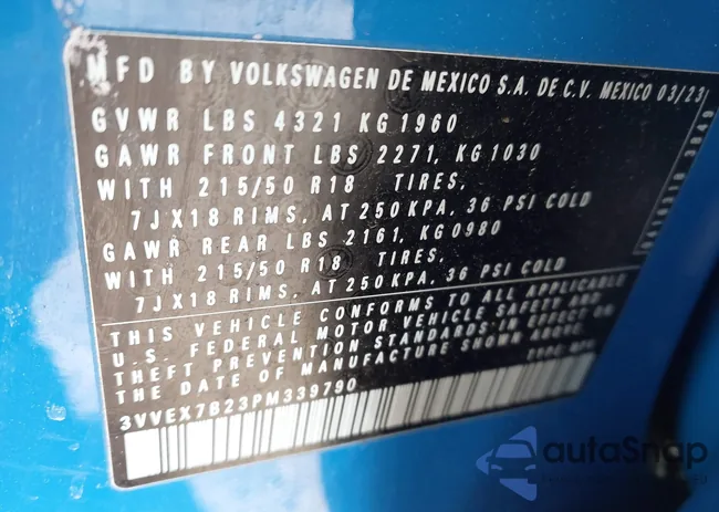 3VVEX7B23PM339790: 44325554