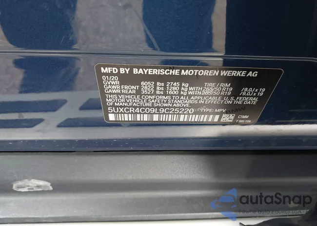 5UXCR4C09L9C25220: 44324574