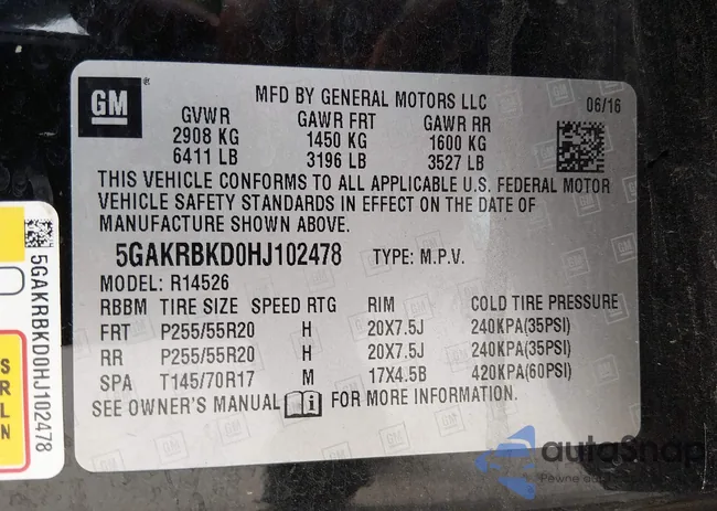 5GAKRBKD0HJ102478: 44324835