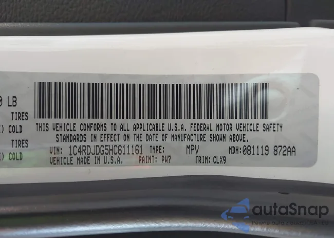 1C4RDJDG5HC611161: 44324836