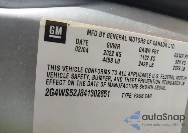 2G4WS52J841302651: 44324958