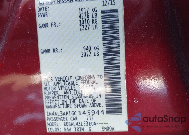 1N4AL3AP1GC145944: 44326003