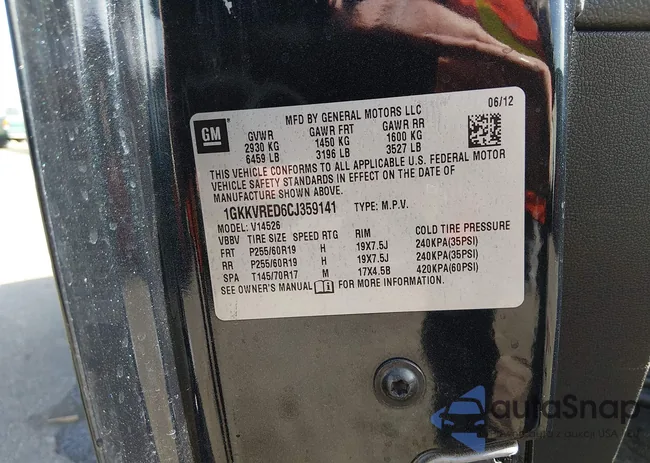 1GKKVRED6CJ359141: 44326005