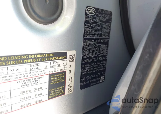 SALYB2EX8LA261768: 44326012