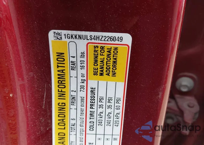 1GKKNULS4HZ226049: 44326173