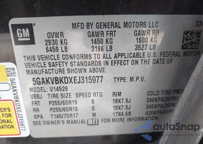 5GAKVBKDXEJ315977: 44326201