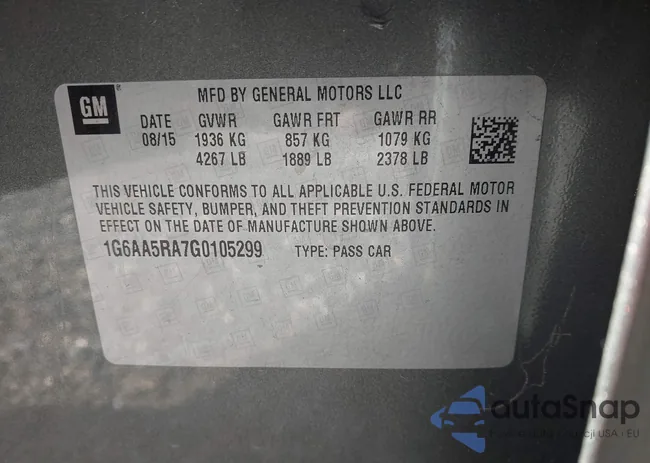 1G6AA5RA7G0105299: 44326218