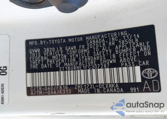 2T1BURHE1FC307287: 44326253