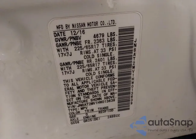 JN8AT2MV1HW013639: 44326375