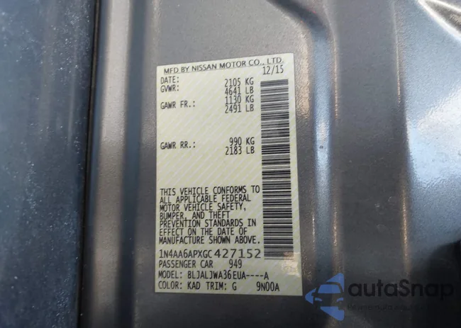 1N4AA6APXGC427152: 44326533