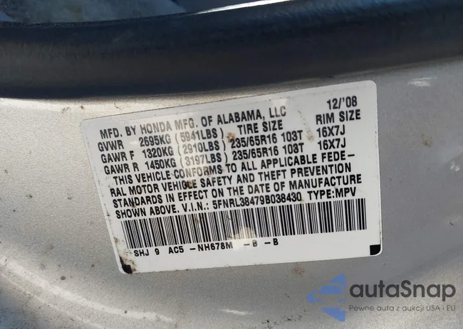 5FNRL38479B038430: 44325696