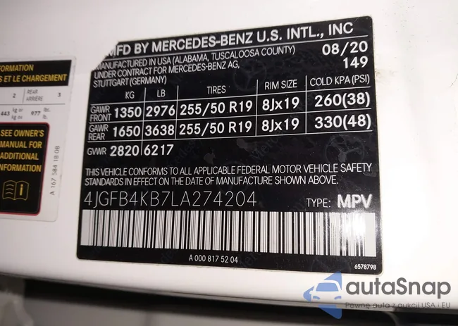 4JGFB4KB7LA274204: 44325702