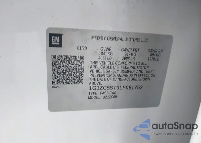 1G1ZC5ST3LF081752: 44325765