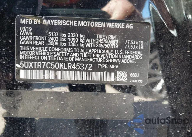 5UXTR7C50KLR45372: 44325867