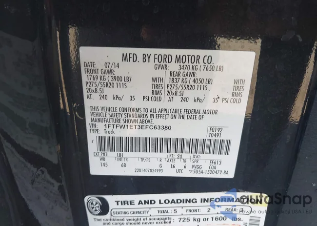 1FTFW1ET3EFC63380: 44325875