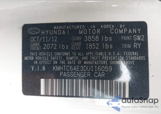 KMHTC6AE3DU116059: 44327192