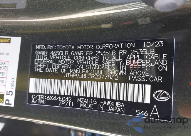 JTHP9JBH3R2077832: 44327282