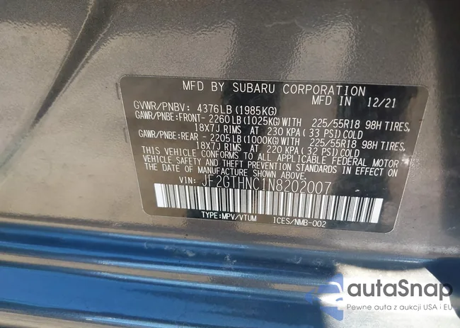 JF2GTHNC1N8202007: 44327332