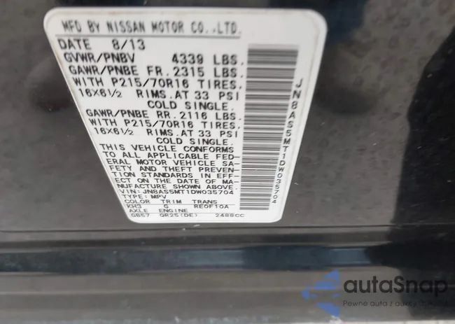 JN8AS5MT1DW035704: 44327338