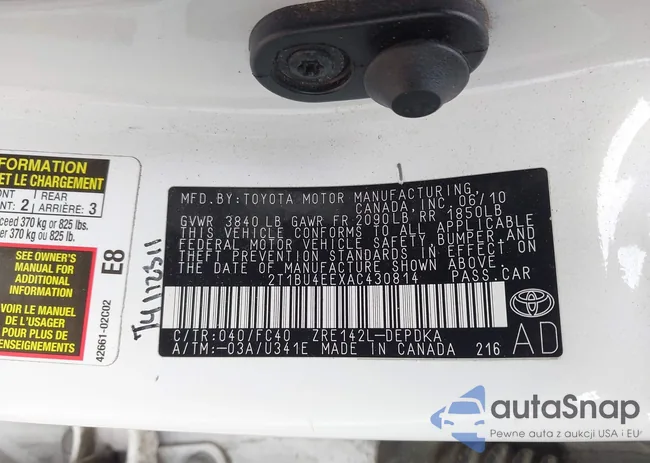 2T1BU4EEXAC430814: 44327358