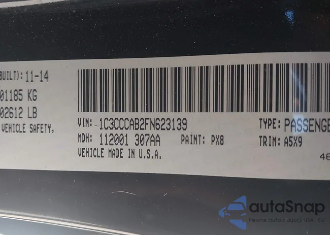 1C3CCCAB2FN623139: 44327370