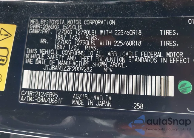 JTJBARBZ2F2009282: 44327374