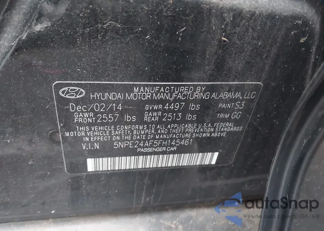 5NPE24AF5FH145461: 44327524