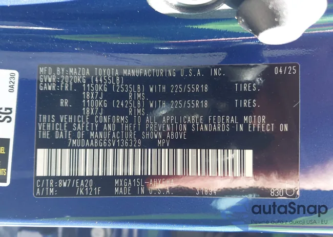 7MUDAABG6SV136329: 44326659