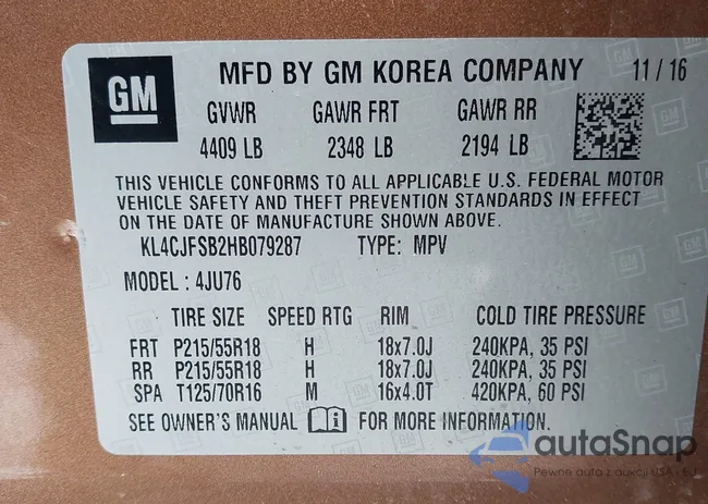 KL4CJFSB2HB079287: 44326914