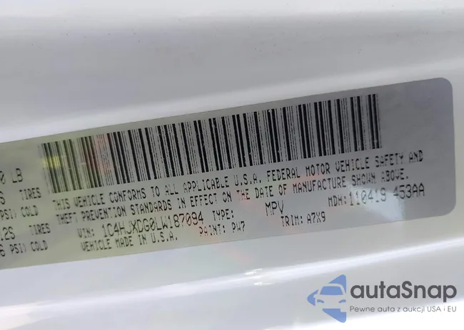 1C4HJXDG0LW187094: 44327980