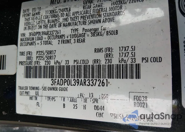 3FADP0L39AR337261: 44328003