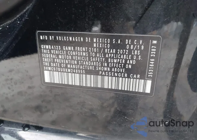 3VWC57BUXKM248955: 44328052