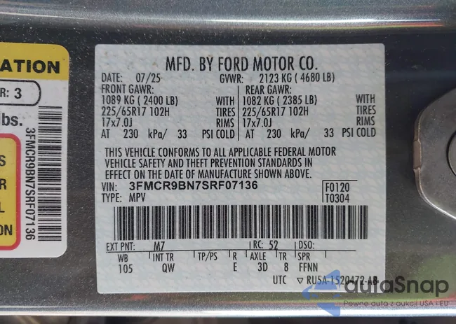 3FMCR9BN7SRF07136: 44328206