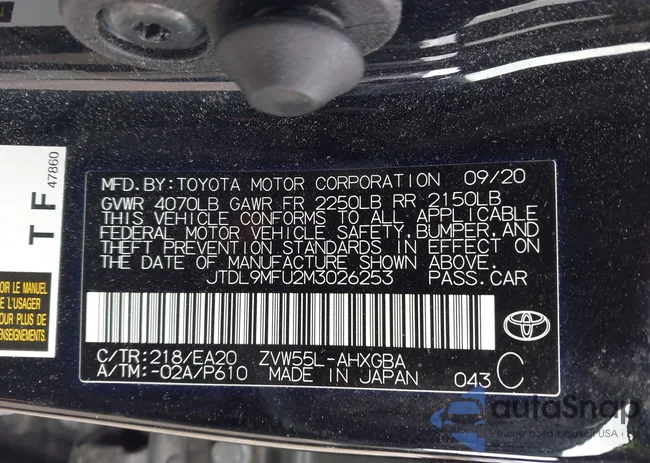 JTDL9MFU2M3026253: 44328293