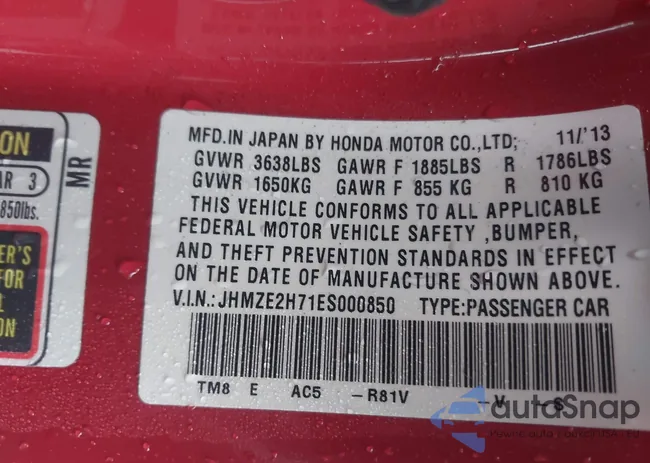 JHMZE2H71ES000850: 44328440