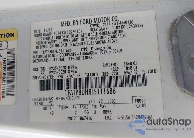 1FATP8UH8J5111686: 44328554