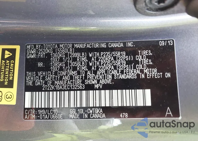 2T2ZK1BA3EC132563: 44328568