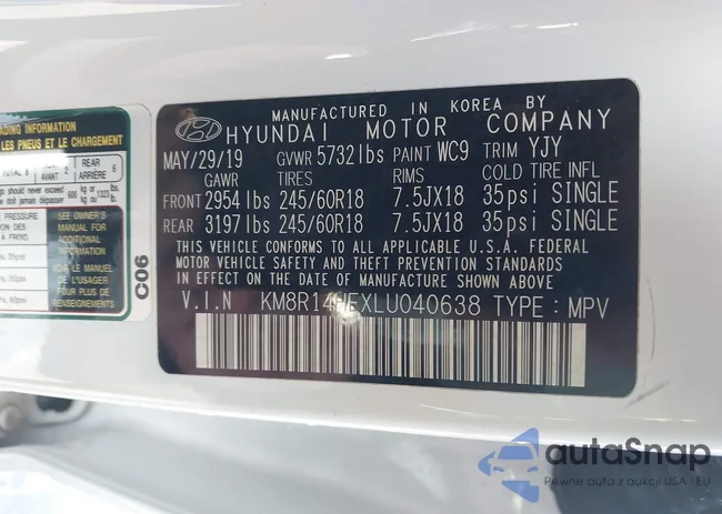 KM8R14HEXLU040638: 44327574