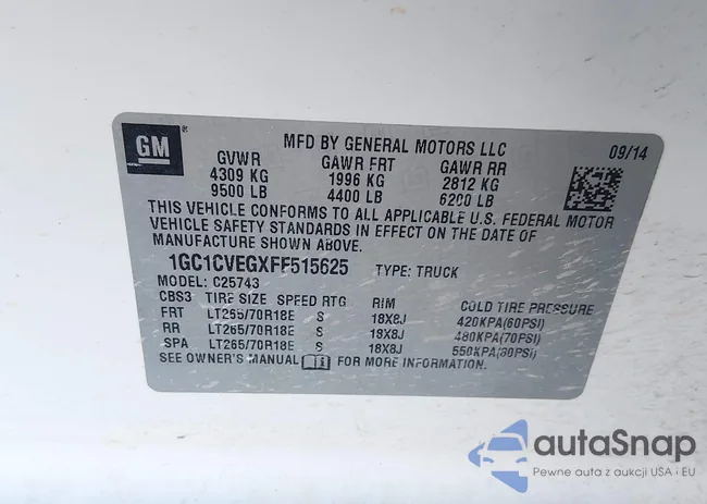 1GC1CVEGXFF515625: 44327581