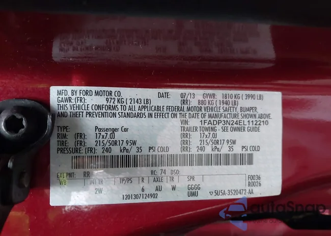 1FADP3N24EL112210: 44327633