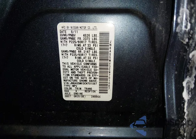 JN8AS5MV3CW701087: 44327636