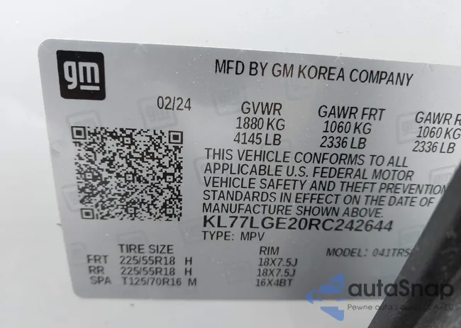 KL77LGE20RC242644: 44327716