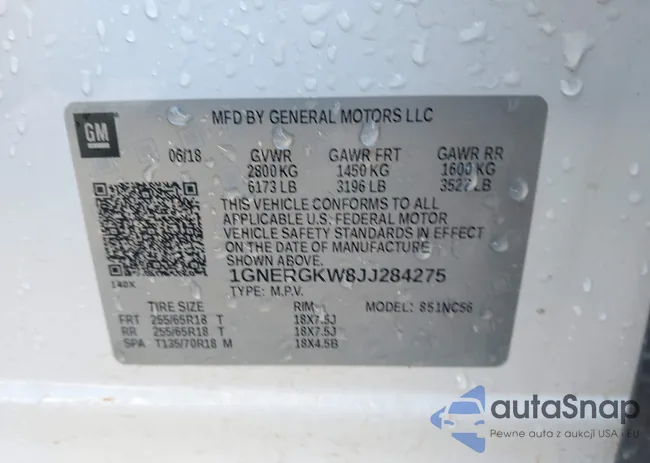 1GNERGKW8JJ284275: 44327752