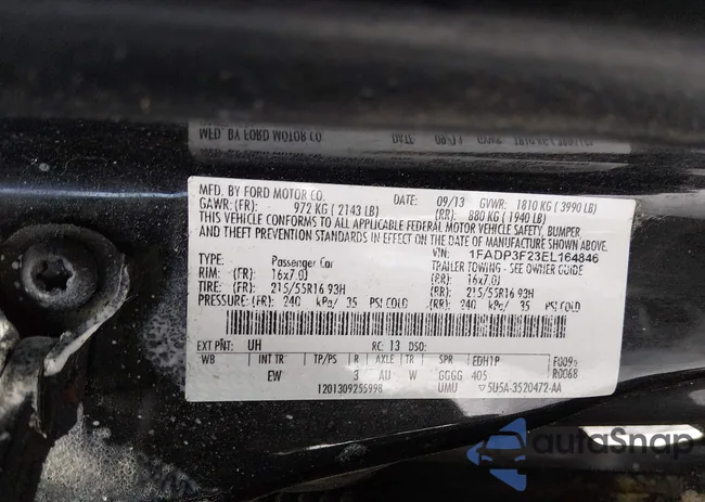 1FADP3F23EL164846: 44327873