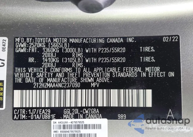 2T2HZMAA4NC237090: 44328991