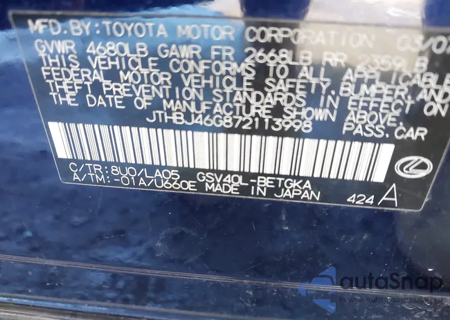 JTHBJ46G872113998: 44329171